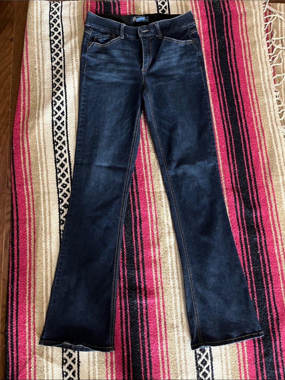 Women 8, Democracy Dark Blue Flare Jeans, stretchy